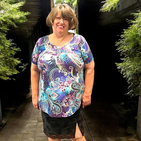 SHEIN Curve Black Velvet Roses Slit Lace Mini Skirt 3XL! - Picture 1 of 9